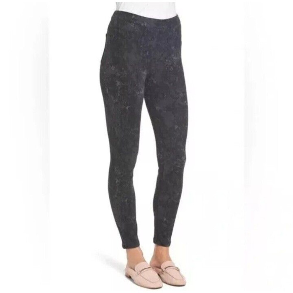 Spanx Jean-ish Ankle Leggings Womens X- Large Gray Marble Stretch Pants Slimming